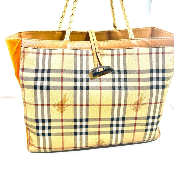 AUTHENTIC Vintage  BURBERRY tote bag ! - Picture 1 of 11